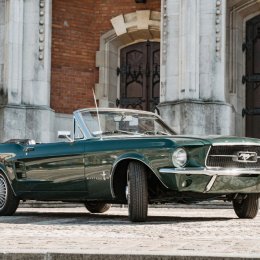 Zielony Mustang 1967 do ślubu - Auto do ślubu