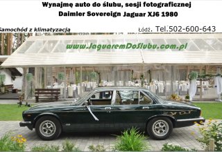Auto do ślubu zabytkowy Daimler 1980 lub Jaguar XJ8 klima
