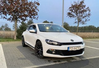 VW Scirocco Biała Perła Wynajem samochodu na wesele ślub