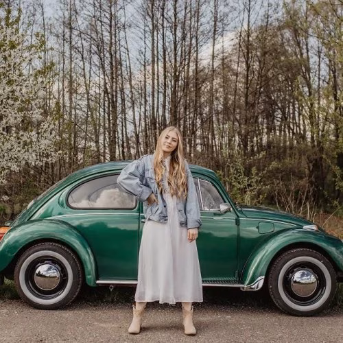 Auto do ślubu Śląsk - Duży Fiat, Zielony Garbus - Auto do ślubu