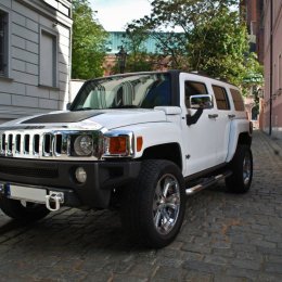 Biały Hummer H3 do ślubu - Auto do ślubu