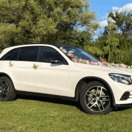 Biały Mercedes GLC Granatowe Volvo Do ślubu - Auto do ślubu