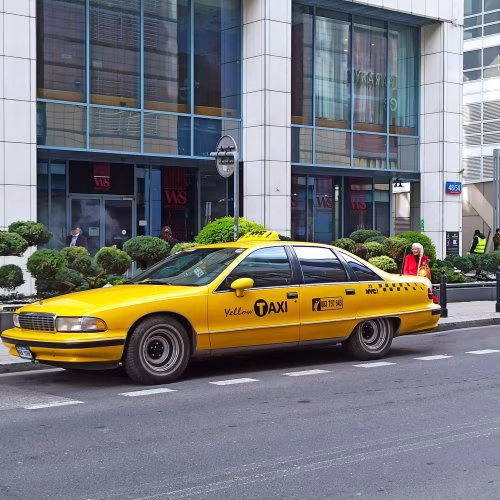 Yellow New York Taxi Wynajem do Ślubu Wesela - Auto do ślubu