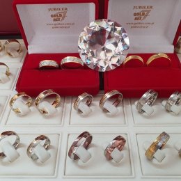 OBRĄCZKI ŚLUBNE Biżuteria JUBILER SALON ŚLUBNY 1993R GOLDREX - Obrączki ślubne