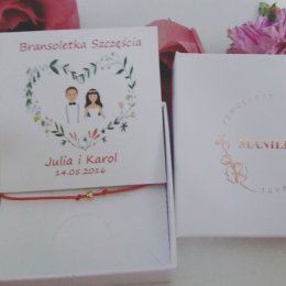 Bransoletki szczęścia-prezent dla gości weselnych Manilla-Store - Obrączki ślubne