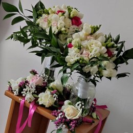 Bukiety ślubne, wiązanki, butonierki, - Bukiety ślubne