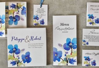 Zaproszenia na ślub, ślubne - kwiatowe, w etui, w pudełkach