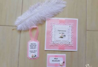 Koronkowy Motylek zaproszenia ślubne, papeteria weselna