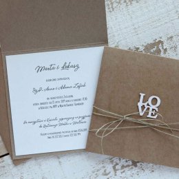 Stylowe zaproszenia ślubne boho rustykalne eko - Zaproszenia ślubne