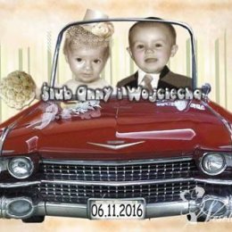 Zaproszenia ze zdjęciem dodatki ślubne kartkoland naklejki zawieszki - Zaproszenia ślubne