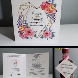 Dekoracje Ślubne Zaproszenia Winietki Zawieszki Me - Zaproszenia ślubne