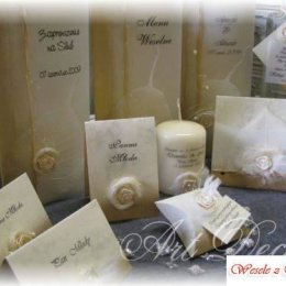 Art Deco zaproszenia ślubne, świece, dekoracje - Zaproszenia ślubne