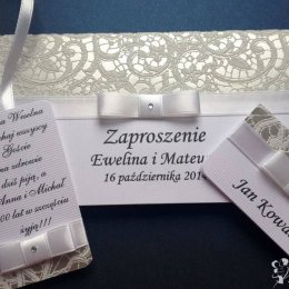 Zaproszenia, winietki, zawieszki, menu weselne - Zaproszenia ślubne