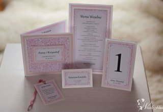 Eleganckie zaproszenia ślubne - Rękodzieło Barbara