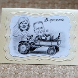 Zaproszenia ślubne z karykaturą Andrzej Żewecki - Zaproszenia ślubne