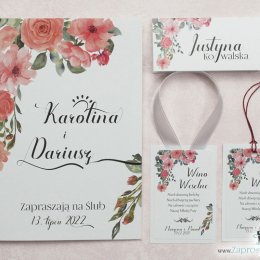 Zaproszenia ślubne, winietki, zawieszki, menu, śpiewniki... - Zaproszenia ślubne