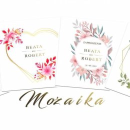 Mozaika - zaproszenia na ślub - Zaproszenia ślubne