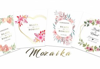 Mozaika - zaproszenia na ślub