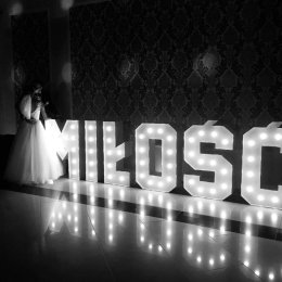 Napis Miłość i Love Go4Party - Dekoracje świetlne