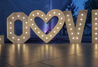 Napis LOVE Just Married