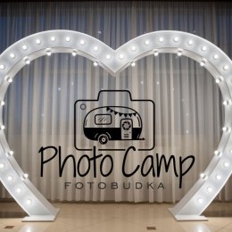 Napis LOVE Photo Camp - Dekoracje świetlne