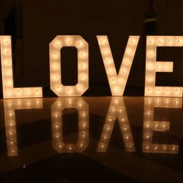Napis LOVE& Miłość + Ciężki Dym+ FotoBudkaUśmiechnijSię :) - Dekoracje świetlne