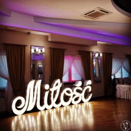 NAPIS MIŁOŚĆ  LOVE  ŚWIECĄCY  ,FOTOBUDKA , CIĘŻKI DYM , ANIMACJE - Dekoracje świetlne