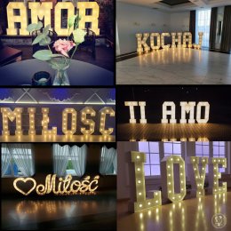 Litery cały alfabet, Iniciały, Neon ALL YOU NEED IS LOVE - Dekoracje świetlne