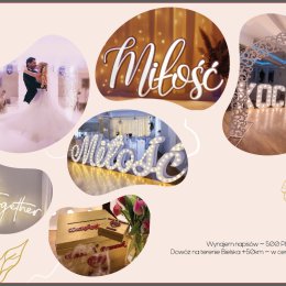 ArteRM proponuje napisy Kocham, Miłość, Love - Dekoracje świetlne