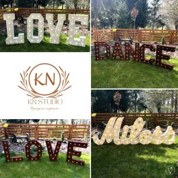 Wynajem napisów LOVE, DANCE, MIŁOŚĆ - Dekoracje świetlne