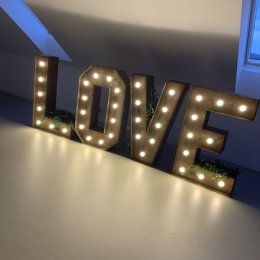 Napisy  Podświetlane LOVE  - Dekoracje świetlne