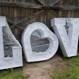 LOVE , MIŁOŚĆ , MR&MRS; AMORE; serce lub Wasze inicjały - Great Time - Dekoracje świetlne