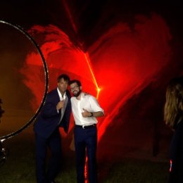 Kameleon-light.  Pokaz laserowy z sesją w sercu laserowym - Dekoracje świetlne