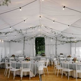 Girlanda świetlna wynajem na wesele, mnóstwo ciepłego światła i klimat - Dekoracje świetlne