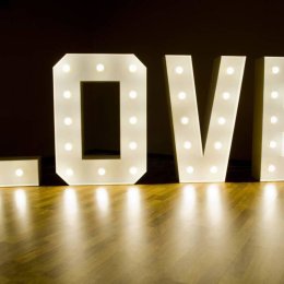 Napis LOVE litery LED, dekoracja na ślub, wesele, rocznice, wynajem - Dekoracje świetlne