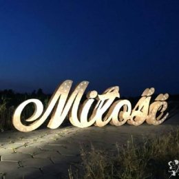 Napis Miłość na Twoim weselu! - Dekoracje świetlne