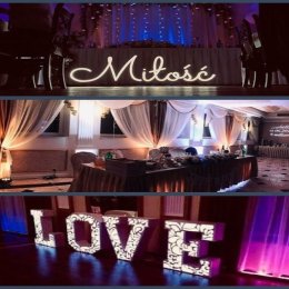 WedLed - dekoracje świetlne, napis Miłość, LOVE, ciężki dym - Dekoracje świetlne