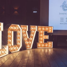 290 zł. Świecący napis LOVE. Fotościanka Drzwi.Zielona ściana TŁO - Dekoracje świetlne