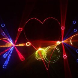 Pokaz laserowy z animacjami - Dekoracje świetlne