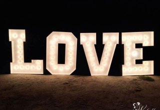Świecący Napis - litery LOVE Na wesele ślub sesję