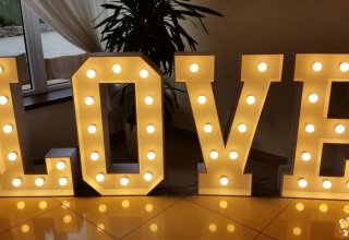 Napis LOVE 1 m i 1,40 m!!!  Największy w okolicy!