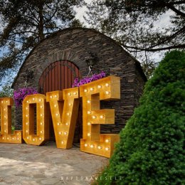 Napis LOVE wynajem - Dekoracje świetlne