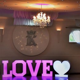Litery Led LOVE Pogotowie Ślubne - Dekoracje świetlne