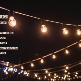 Dekoracje światłem, girlandy, ciężki dym, napis LOVE/MIŁÓŚĆ! - Dekoracje świetlne