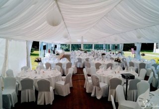 Hale namiotowe namioty wesele ślub stoły krzesła wynajem wypozyczalnia