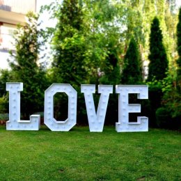 Napis Love Monika Łodygowska - Dekoracje świetlne