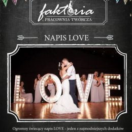 Wielki podświetlany napis LOVE - 125 cm - Dekoracje świetlne