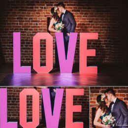 Litery LOVE 110 cm - napis Led kolorowy - Dekoracje świetlne