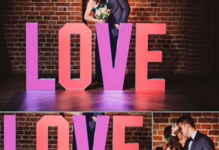 Litery LOVE 110 cm - napis Led kolorowy