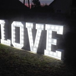 Napis LOVE 160 cm - Dekoracje świetlne